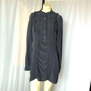 Ted Baker London Silk Ruffle Shirt Dress